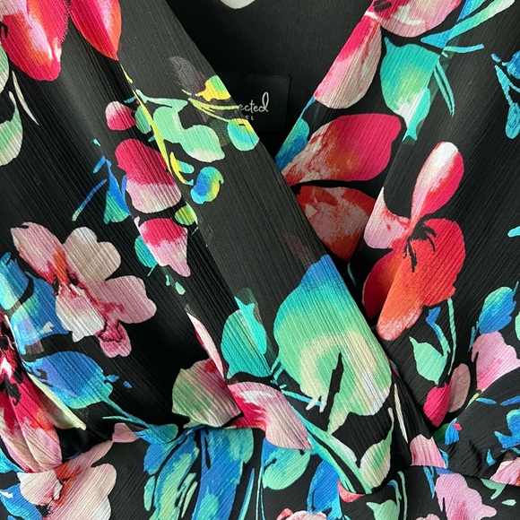 Connected Women's Floral-Print Asymmetrical Midi Dress Size 24W - Picture 3 of 8